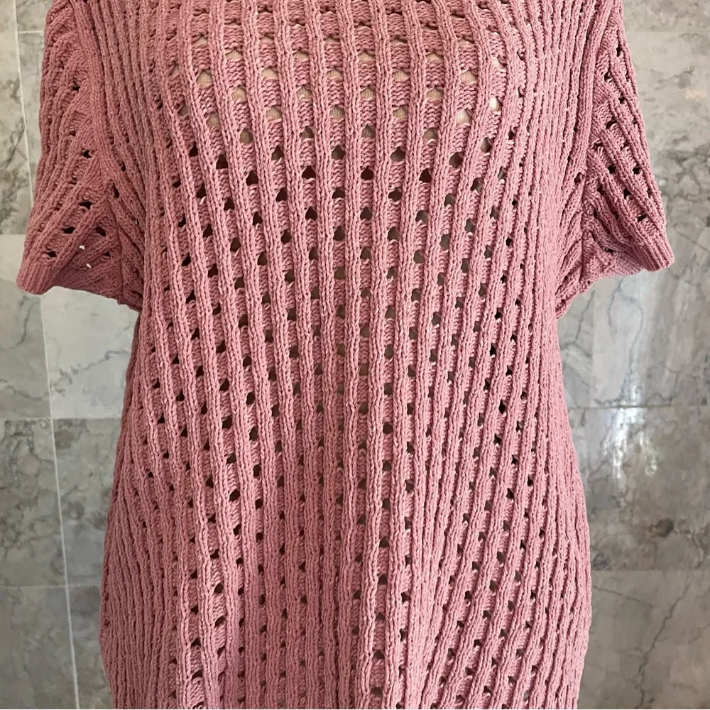 DKNY Jeans Loose Knit Short Sleeve Top - Picture 3 of 9